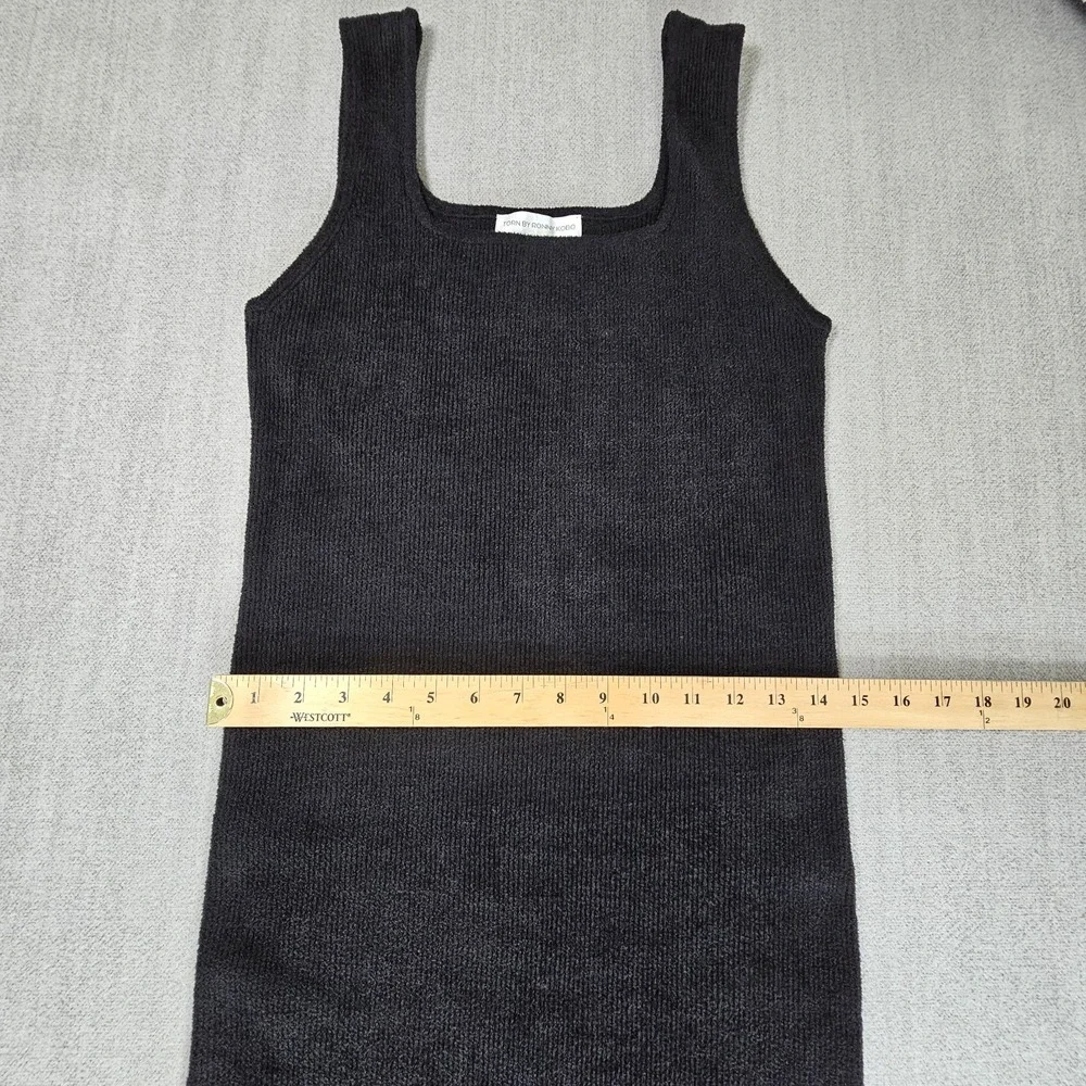 Torn by Ronny‎ Kobo Gigi Black Knit Sleeveless Square Neck Sweater Midi Dress